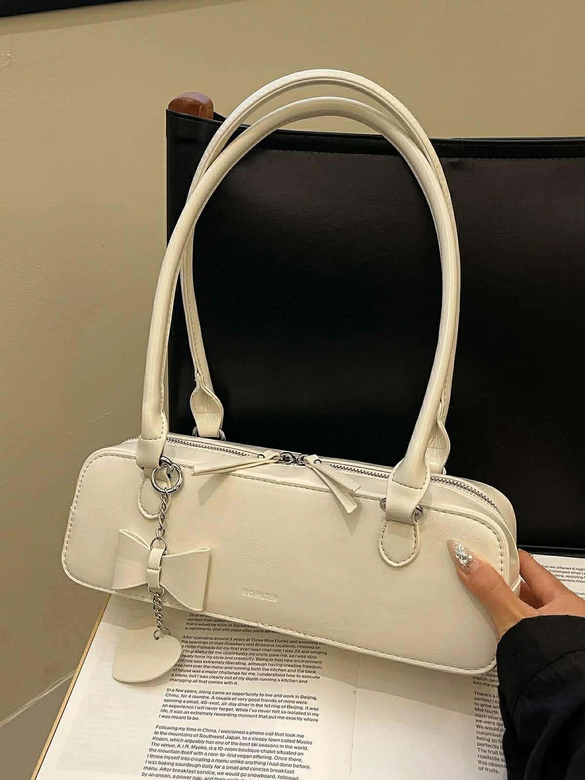 "YUMII" J エンボス・リボンバッグ